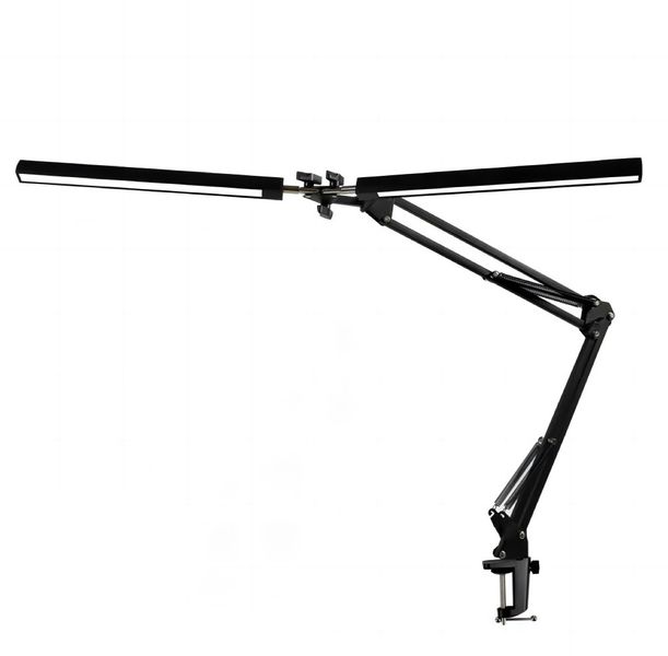 Platinet PDLD20 stolná LED lampa Flexy 20W stmievateľná s klipom, 2 ramená, čierna