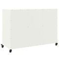 vidaXL Komoda biela 100,5x39x72 cm oceľ