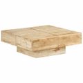 vidaXL Konferenčný stolík 80x80x28 cm masívne mangovníkové drevo