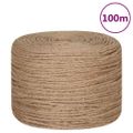 vidaXL Jutové lano 100 m dlhé 4 mm hrubé