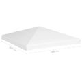 vidaXL Strieška na altánok 270 g/m², 3x3 m, biela