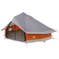 vidaXL Tipi stan 20-miestny Šedá a oranžová Polyester a oceľ