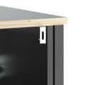 vidaXL 4-dielna sada kúpeľňového nábytku BERG čierna masívna borovica