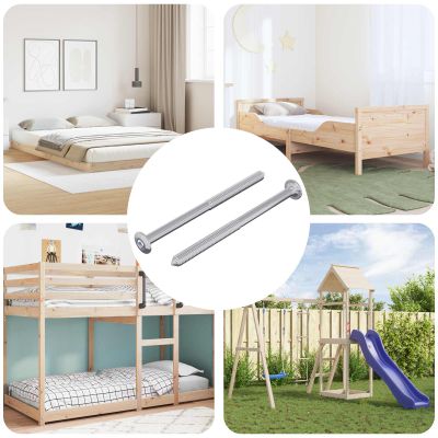 vidaXL Skrutka 2 pcs Strieborná M6 x 85 mm Oceľ