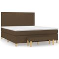 vidaXL Boxspring posteľ s matracom tmavohnedá 160x200 cm látka