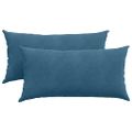 vidaXL Vankúše na pohovku 2 pcs Modrá 80 x 40 cm Kordúrová tkanina