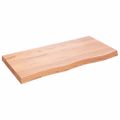 vidaXL Stolová doska bledohnedá 100x50x(2-6) cm ošetrený masívny dub