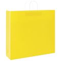 vidaXL Papierové tašky 50 ks s rúčkami, žlté, 54x15x49 cm