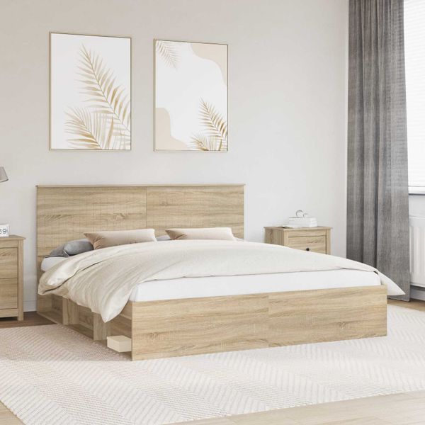vidaXL Rám postele Sonoma 180 x 200 cm Masívne borovicové drevo