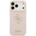 Puzdro Guess Grained Big 4G & Stand Camera pre iPhone 17 Pro Max ružové