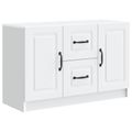 vidaXL Servírovacia skriňa Biela 89 x 34,5 x 57 cm Kompozitné drevo