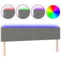vidaXL Čelo postele s LED tmavosivé 180x5x78/88 cm látka