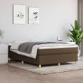 vidaXL Posteľný rám s boxspringom tmavohnedá 140x190 cm látka