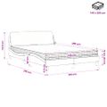 vidaXL Posteľ s matracom Dover modrá 140x200 cm látka