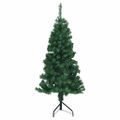 vidaXL Rohový umelý vianočný stromček zelený 120 cm PVC