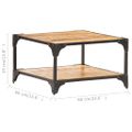 vidaXL Konferenčný stolík z mangovníkového dreva 60x60x35 cm