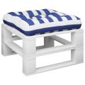 vidaXL Poduška na paletovú pohovku modro-biele pruhy 50x50x12cm látka