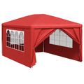 vidaXL Párty stan 400 x 300 x 255 cm Červená PE a oceľ