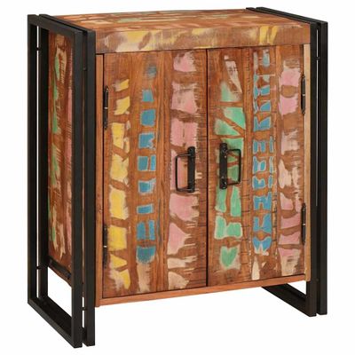 vidaXL Nočný stolík Viacfarebný 66 x 35 x 76 cm recyklovaný masív
