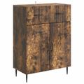 vidaXL Servírovacia skriňa Dymový dub 66 x 34,5 x 89,5 cm
