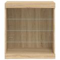 vidaXL Komoda s LED svetlami dub sonoma 60,5x37x67 cm