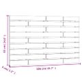 vidaXL Nástenné čelo postele biele 106x3x60 cm masívna borovica