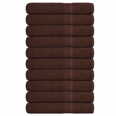 vidaXL Uteráky FROGN 10 ks hnedé 100x200 cm 360 g/m²