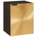 vidaXL Set kabinetov do kúpeľne 5 ks Čierna a mosadz 38 x 33 x 160 cm