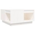 vidaXL Konferenčný stolík biely 60x61x32,5 cm borovicový masív