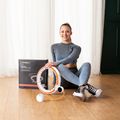 Masážna hula hoop HMS HHM21 so závažím, magnetmi a počítadlom biela/oranžová