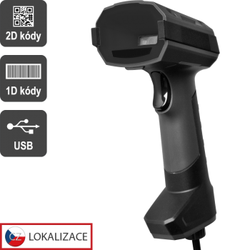 Virtuos HT-857 - CCD 2D priemyselná čítačka, USB, tmavo šedá