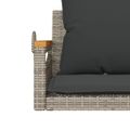vidaXL Hojdacia lavica s vankúšmi sivá 63x62x40 cm polyratan