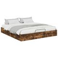 vidaXL Otomanový posteľný rám s úložiskom Údený Dub 203 x 180 x 25 cm