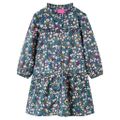 vidaXL Detské šaty s dlhými rukávmi tmavo modré 92