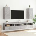 vidaXL TV nástenné skrinky s LED svetlami 2 ks betón.sivé 30,5x35x70cm