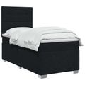 vidaXL Posteľ boxspring s matracom Čierna 90 x 190 cm Látka