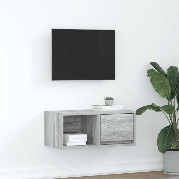 vidaXL TV skrinka, sivý dub sonoma 60x31x25,5 cm spracované drevo