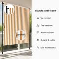vidaXL Vonkajšia roleta oranžovo-biela 150x270 cm látka a oceľ
