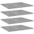 vidaXL Prídavné police 4ks, betónovo sivé 60x50x1,5cm kompozitné drevo