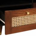 vidaXL TV skrinka Hnedá 70 x 33,5 x 46 cm Masívne mango drevo