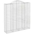 vidaXL Oblúkové gabiónové koše 9ks 200x50x200/220cm pozinkované železo