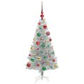 vidaXL Vianočný stromček Strieborná 120 cm PET
