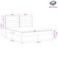 vidaXL Postel s úložným prostorem a matrací Modrá 180 x 200 cm látka