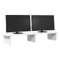 vidaXL Stojan na monitor biely 100x27x15 cm kompozitné drevo