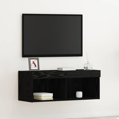vidaXL Zostava TV skriniek Čierny dub 80 x 30 x 30 cm Kompozitné drevo