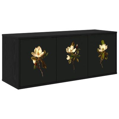 vidaXL Nástenný TV kabinet BREMEN 102 x 33 x 40 cm Čierny dub