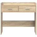 vidaXL Konzolový stôl Dub sonoma 90 x 35 x 80 cm Kompozitné drevo