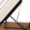 vidaXL Otomanový posteľný rám Čistá biela 180 x 200 cm Umelá koža
