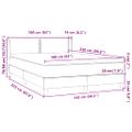 vidaXL Posteľný rám boxsping s matracom Čierna 160x220 cm zamat