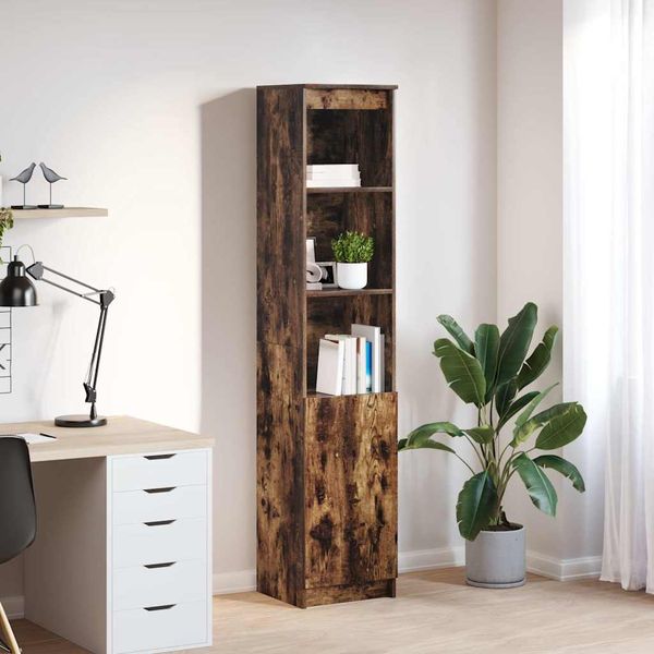 vidaXL Highboard Dub dymový 37,5x35x180 cm Upravené drevo